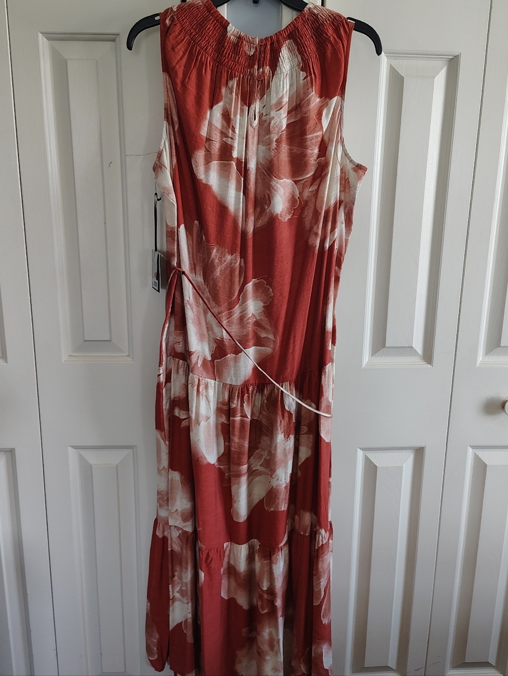 Simply Vera Wang Smocked Crosshatch Crepe Dress XL - Picture 9 of 13